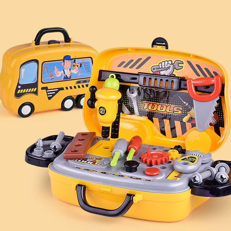 Children's Drill Toys Baby Screwdriver Toy Kids Learning Educational Game Gifts Screw Kids Puzzles Assembled Tool Toys Box A