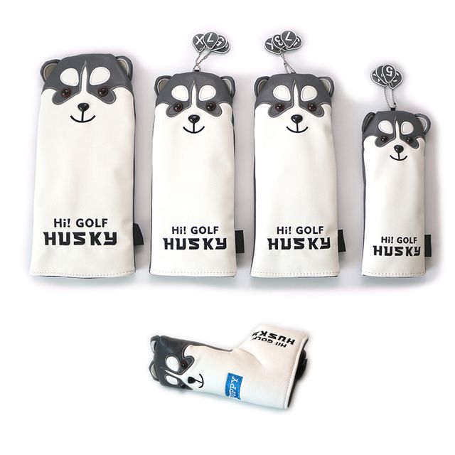Husky Golf Headcovers Leather Cover For Driver Fairway And