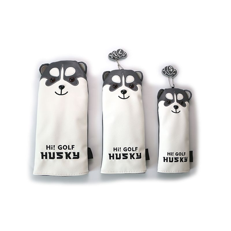 Husky Golf Headcovers Leather Cover For Driver Fairway And