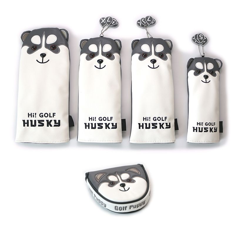 Husky Golf Headcovers Leather Cover For Driver Fairway And