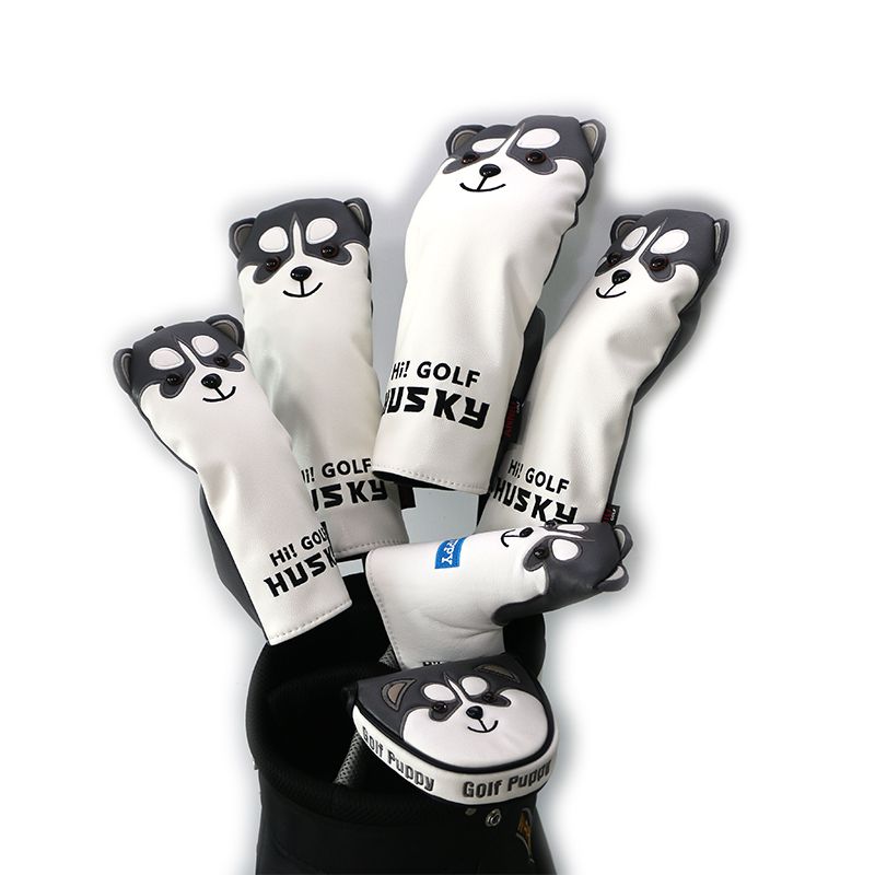 Husky Golf Headcovers Leather Cover For Driver Fairway And