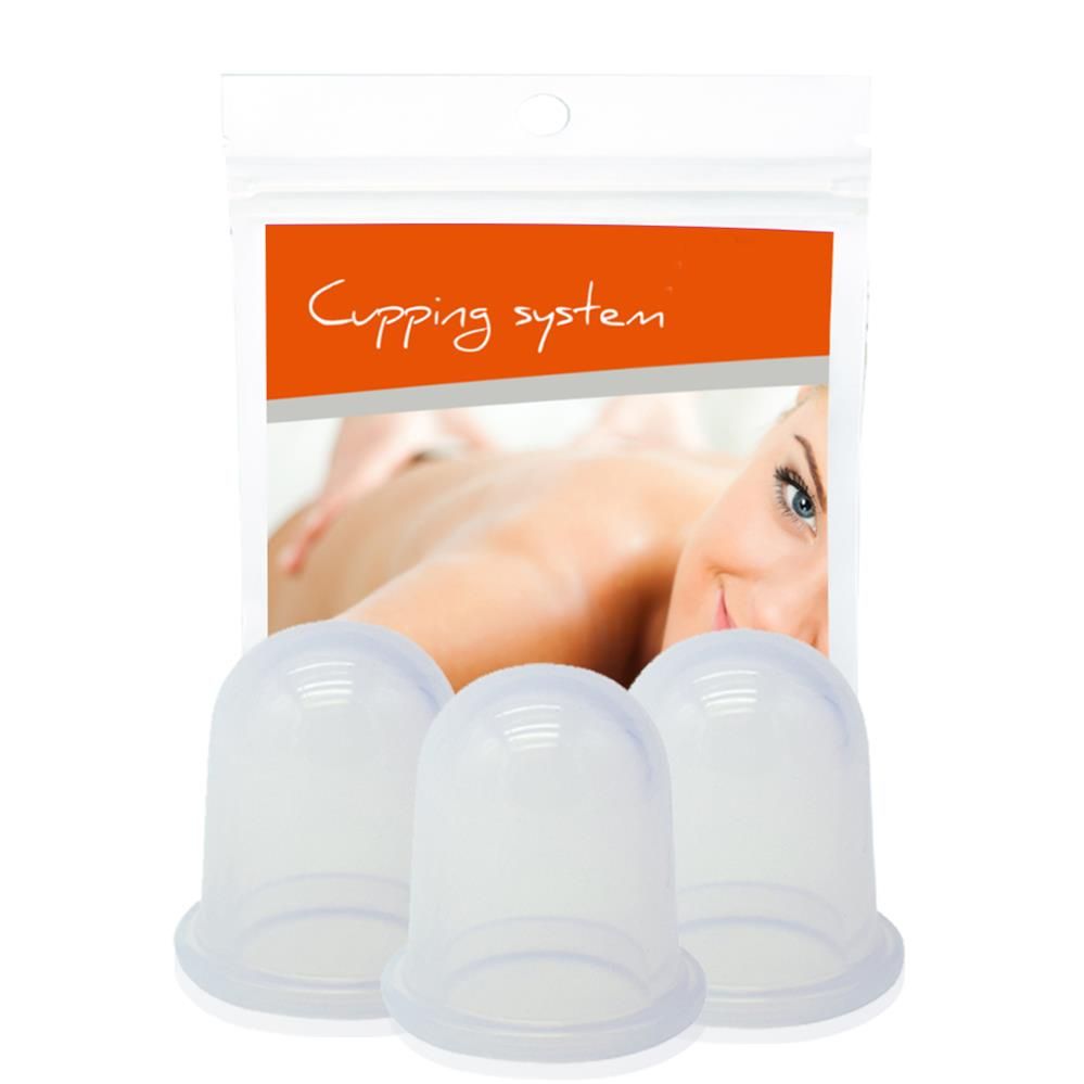 100% Care Cup Suction Massageador Cup Professional Silicone Ventosa Kit Massage Cups Therapy Slim 3PCS Health Relax Vacuum