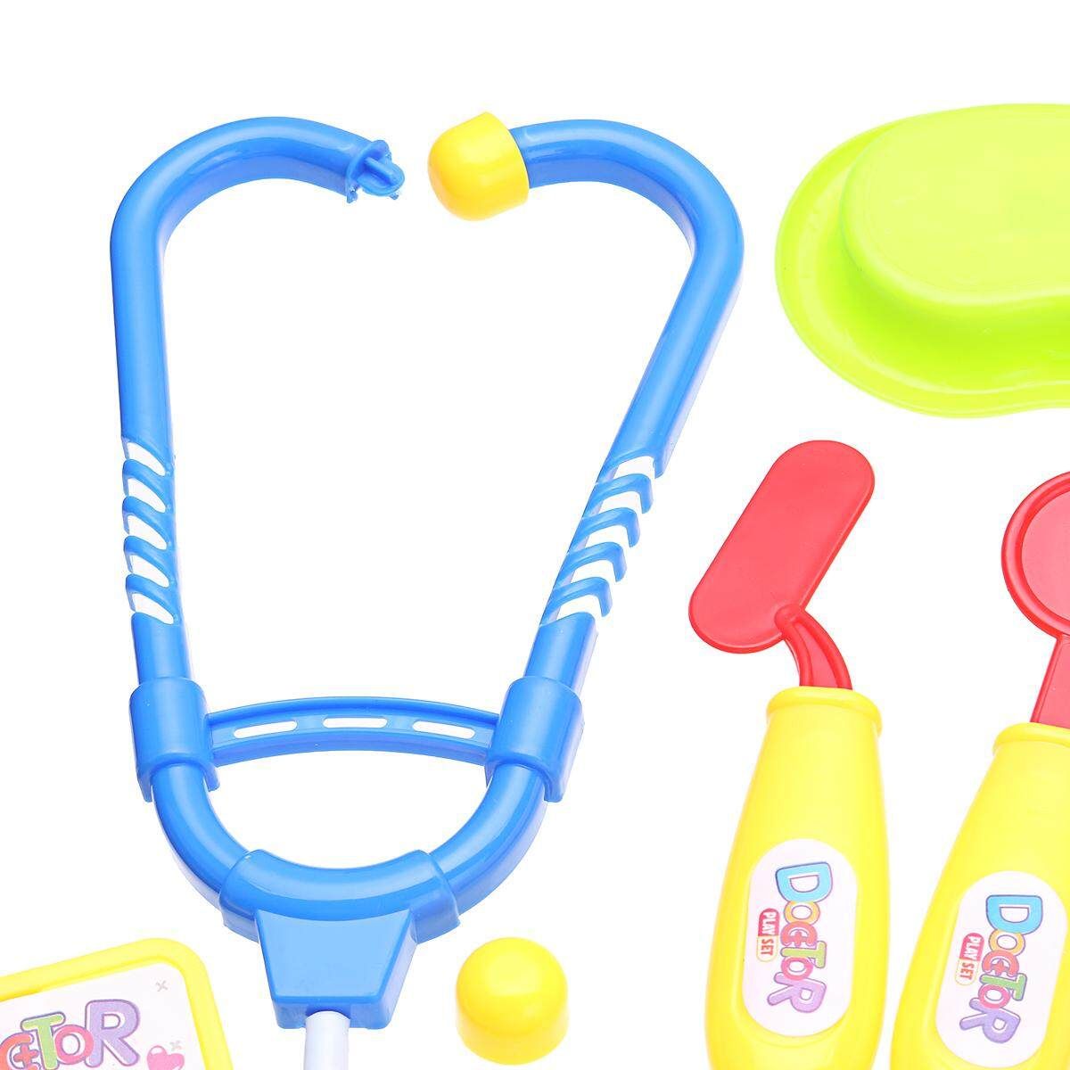 11 PCS Pretend Kids Doctor Nurse Case Role Play Set Gift Educational Toy Blue