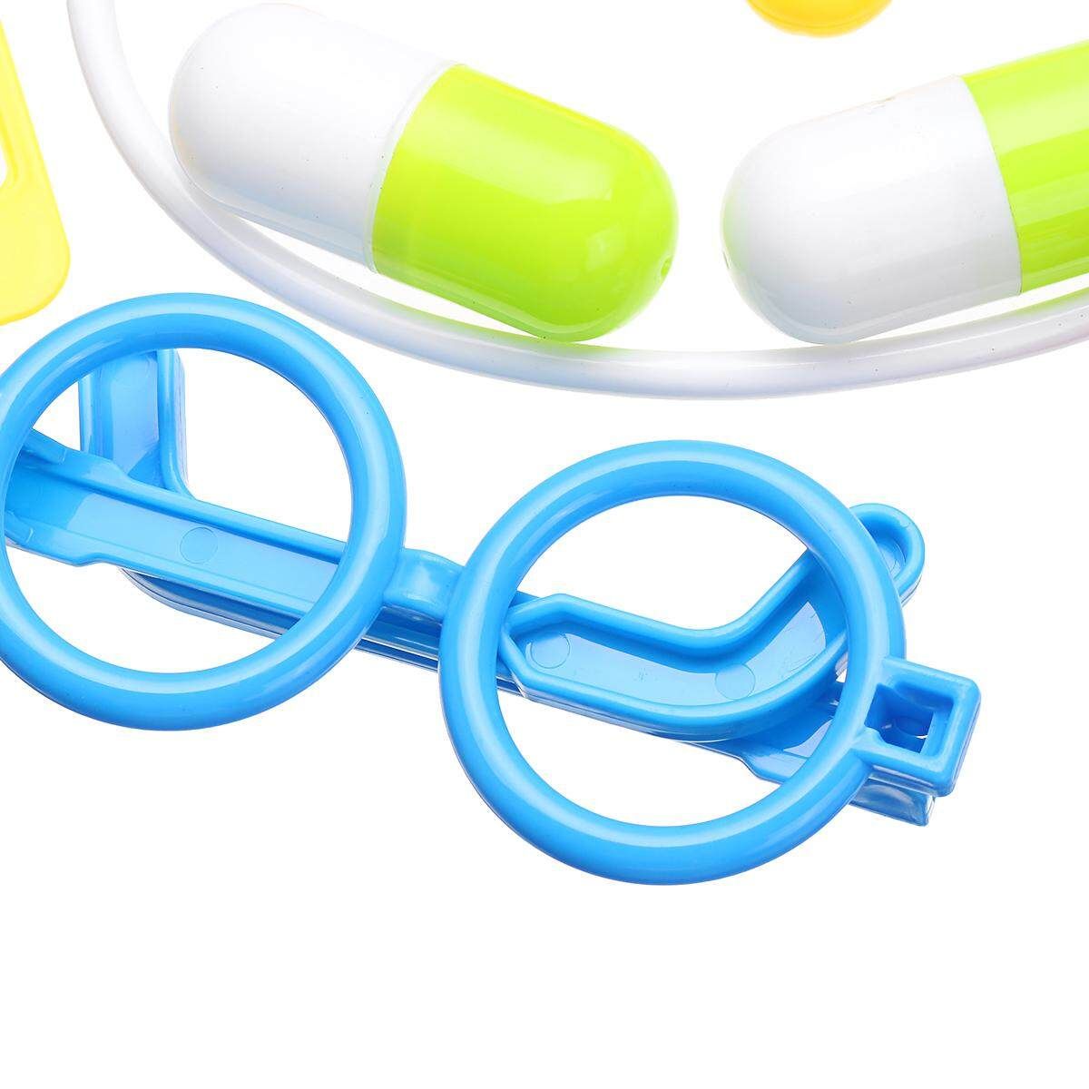 11 PCS Pretend Kids Doctor Nurse Case Role Play Set Gift Educational Toy Blue
