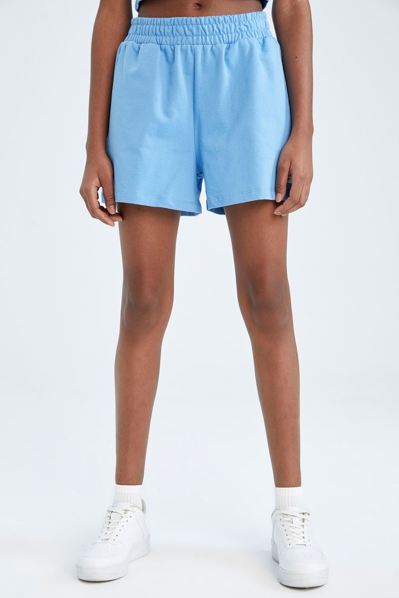 Woman - Slim Fit Short-Blue