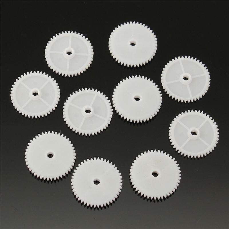 20 SET 10pcs White Gear 3mm Plastic Accessories Of DIY Model Toy Motor Shaft Gear White