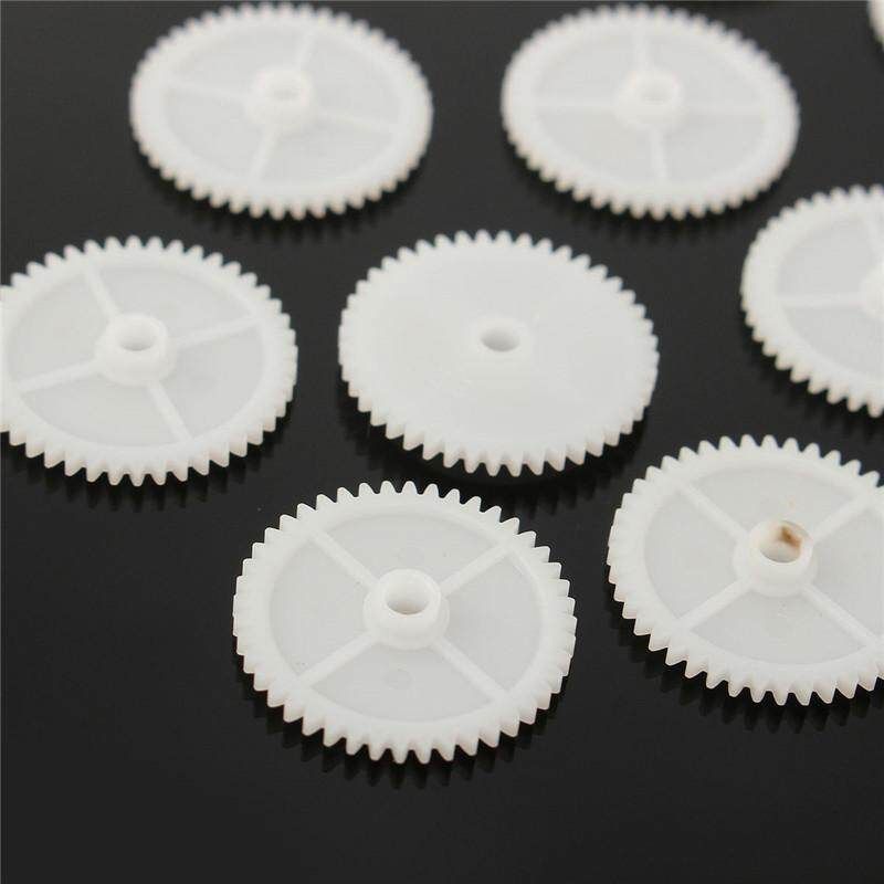 20 SET 10pcs White Gear 3mm Plastic Accessories Of DIY Model Toy Motor Shaft Gear White