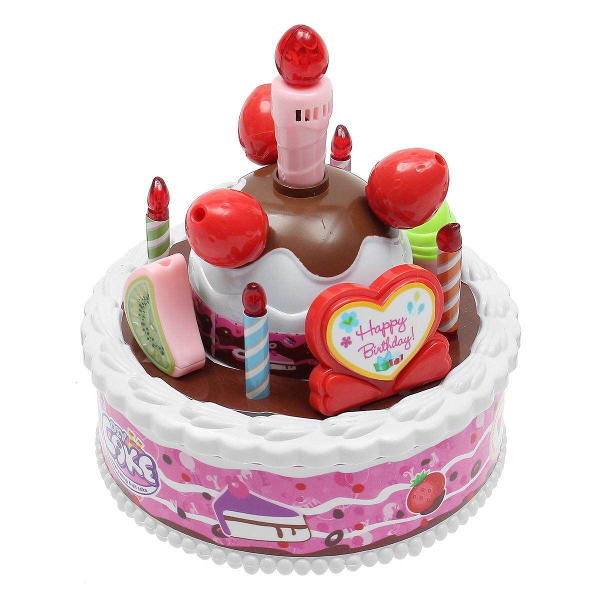 Electric Kid Birthday Music Cake Toy Can Be Blown Out