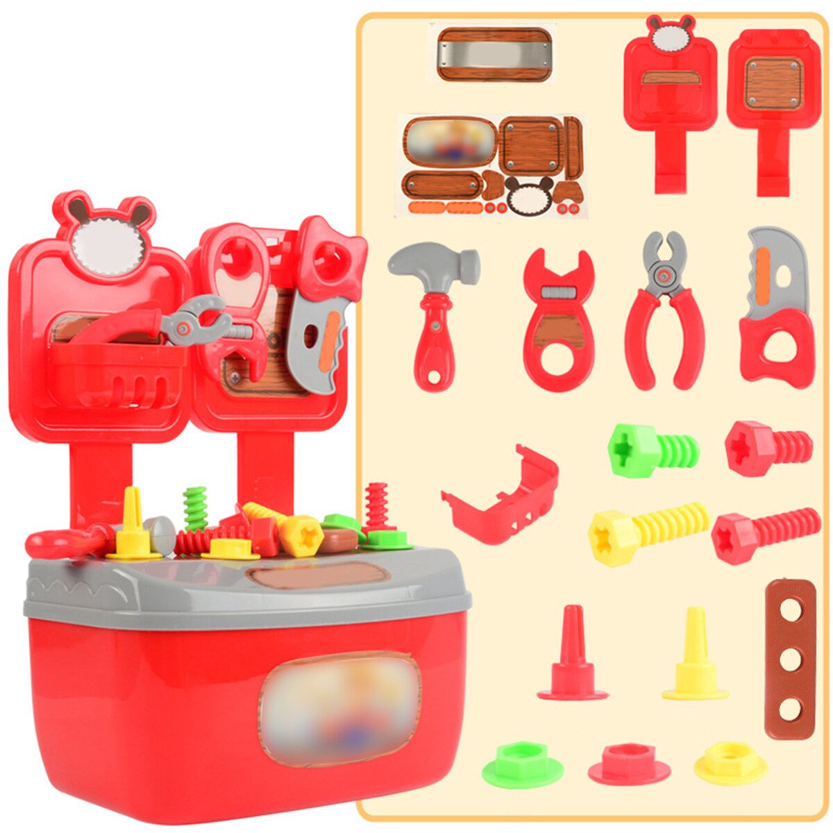 22pcs Children's Simulation Play House Toy Toolbox Maintenance Repair Tool Kit Set Kid