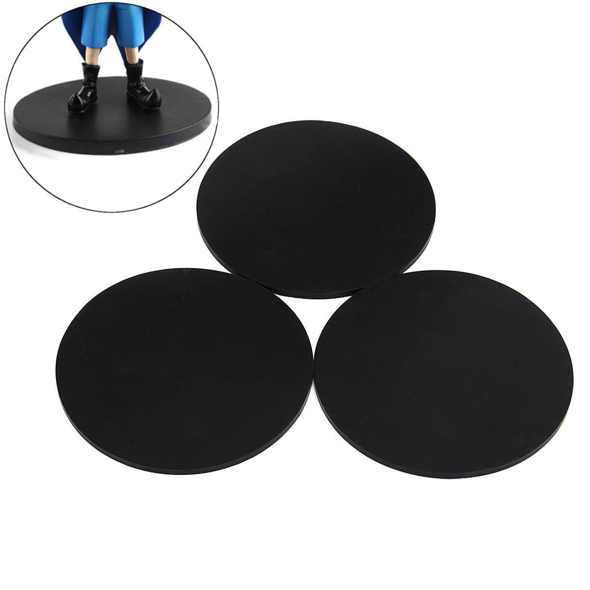 Lot Of 3Pcs 120mm Black Silcone Round Bases Stand For Wargames Table Games