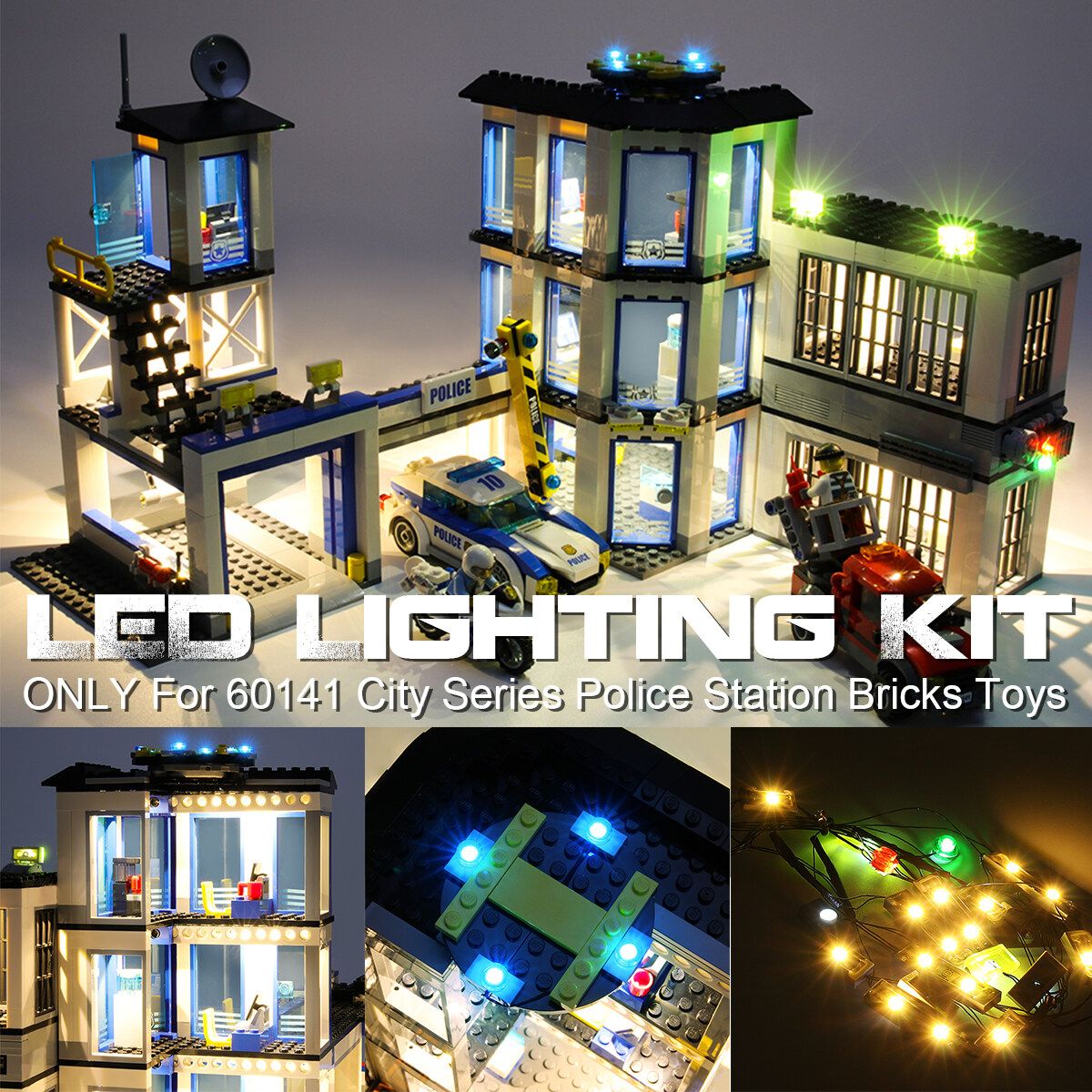 LED Light Up Kit For LEGO 60141 City Series Station Lightin G Set Bricks