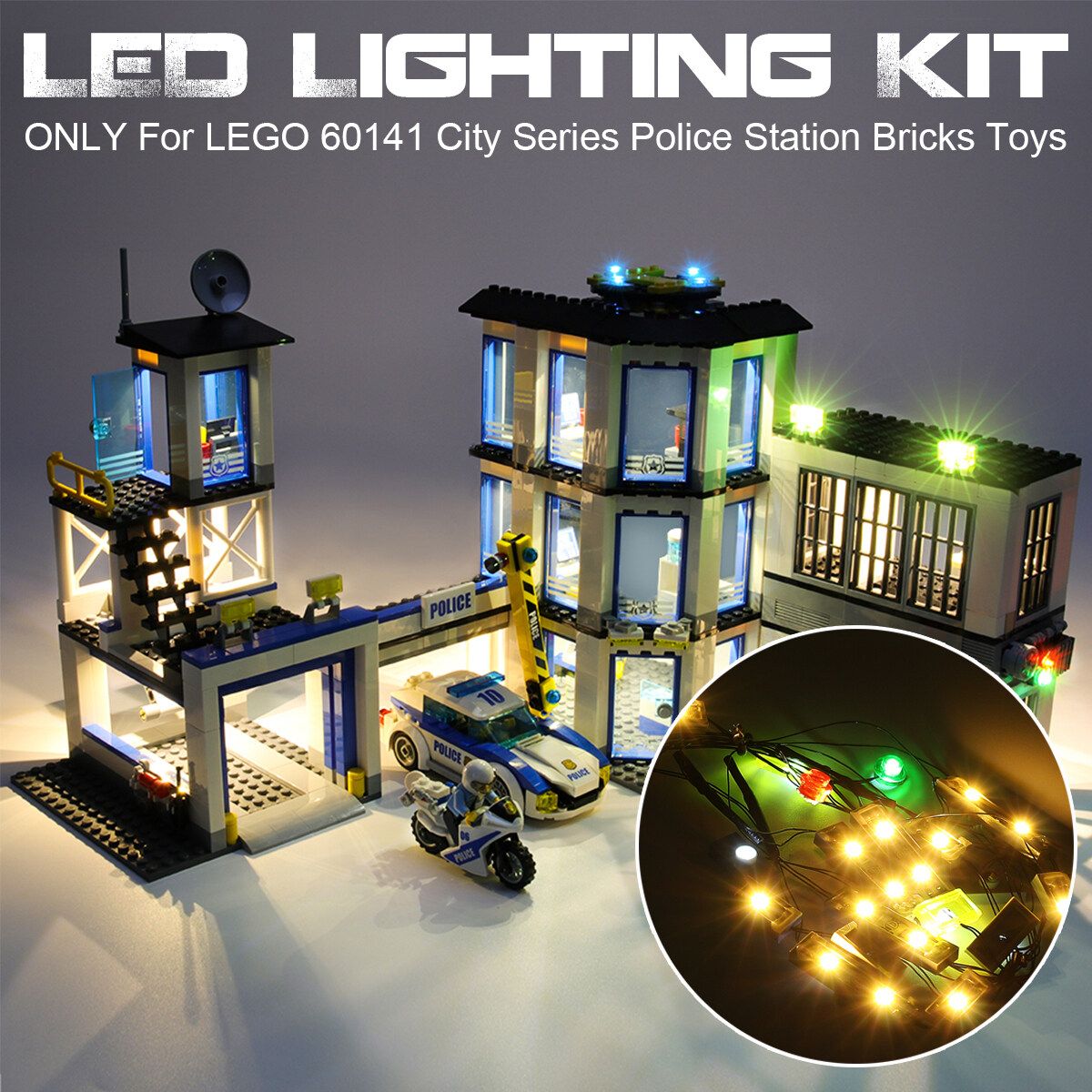 LED Light Up Kit For LEGO 60141 City Series Station Lightin G Set Bricks