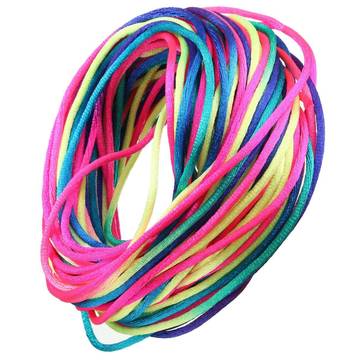 20M Rope 2mm Nylon Chinese Knot Cord Macrame Bead Braided Jewelry Thread String Colorful