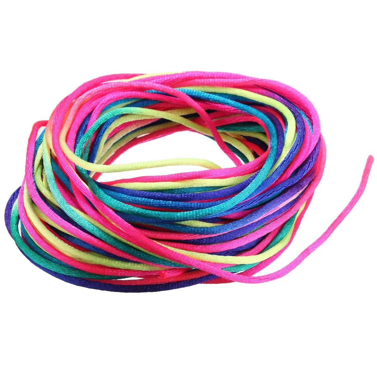 20M Rope 2mm Nylon Chinese Knot Cord Macrame Bead Braided Jewelry Thread String Colorful