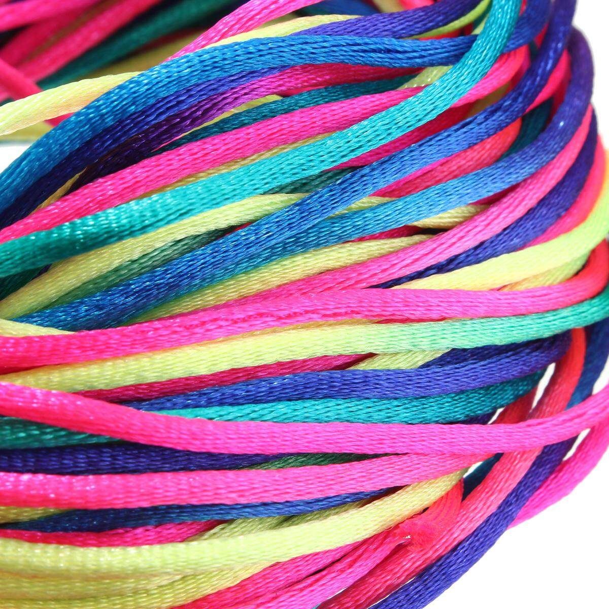 20M Rope 2mm Nylon Chinese Knot Cord Macrame Bead Braided Jewelry Thread String Colorful