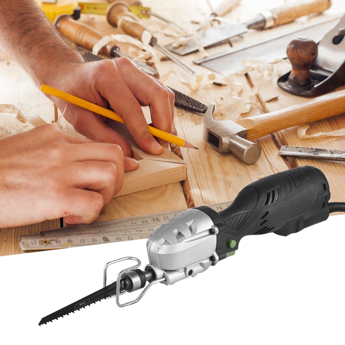 600W 5-Amp Mini Compact Reciprocating Saw Corded