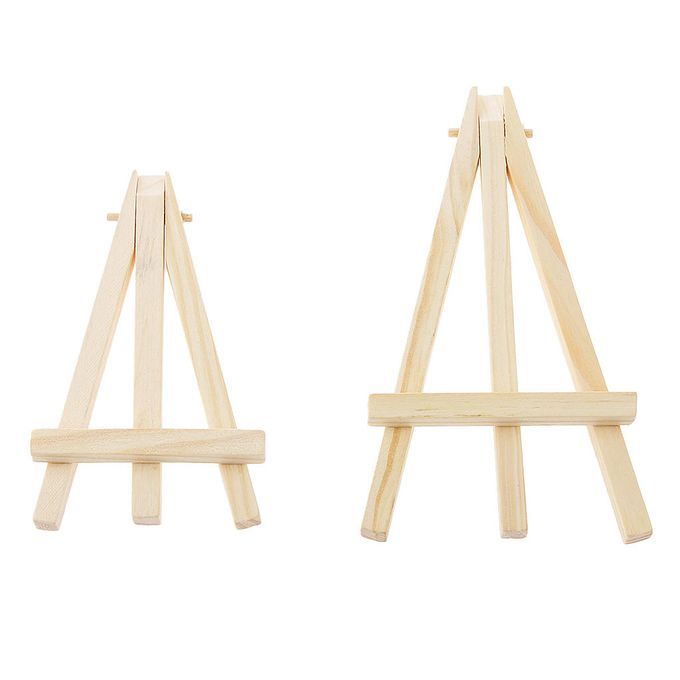 2 X Wooden Artist Mini Easel Stand Painting Canvas Craft Exhibit