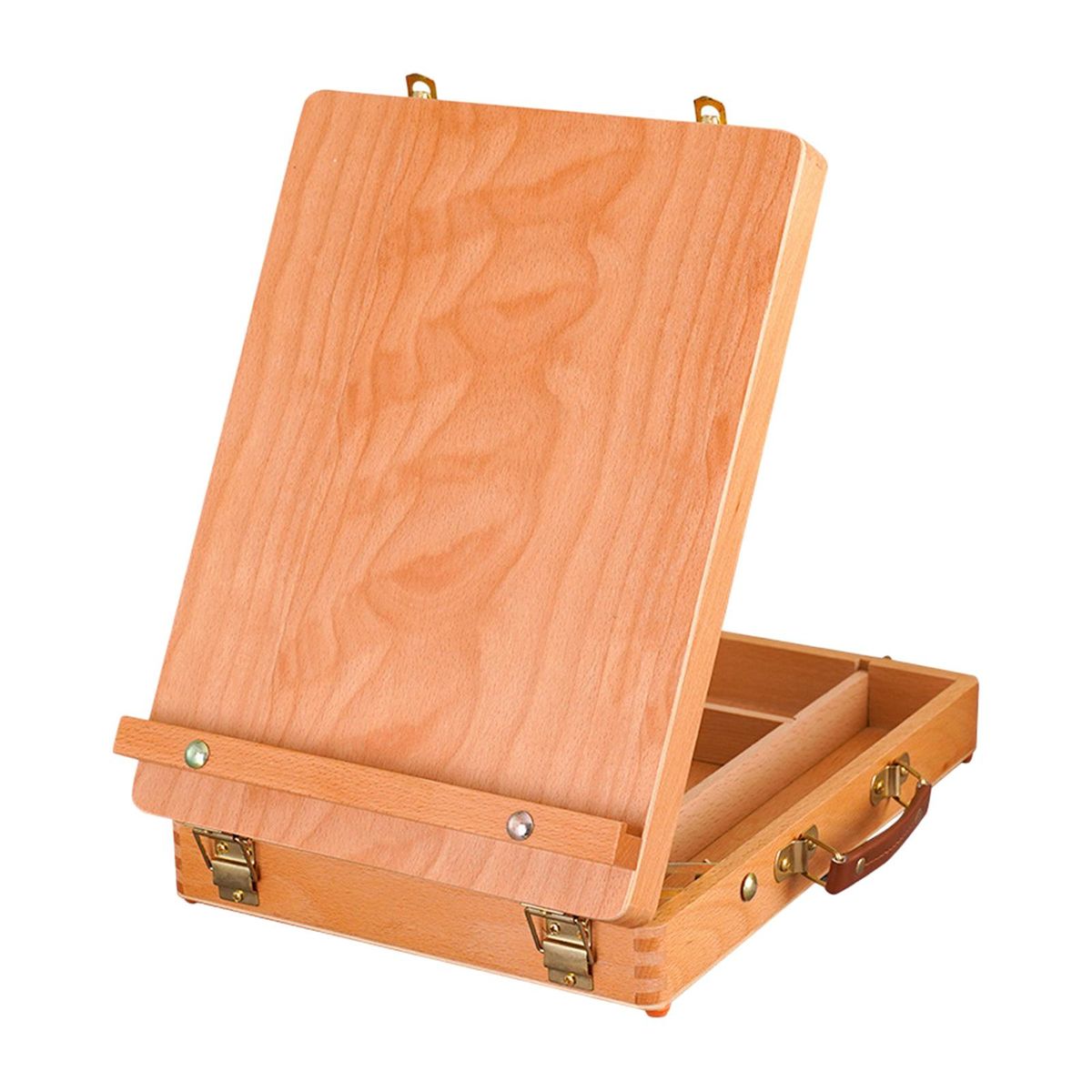 Wood Table Top Box Easel With Storage Portable Sketch Box