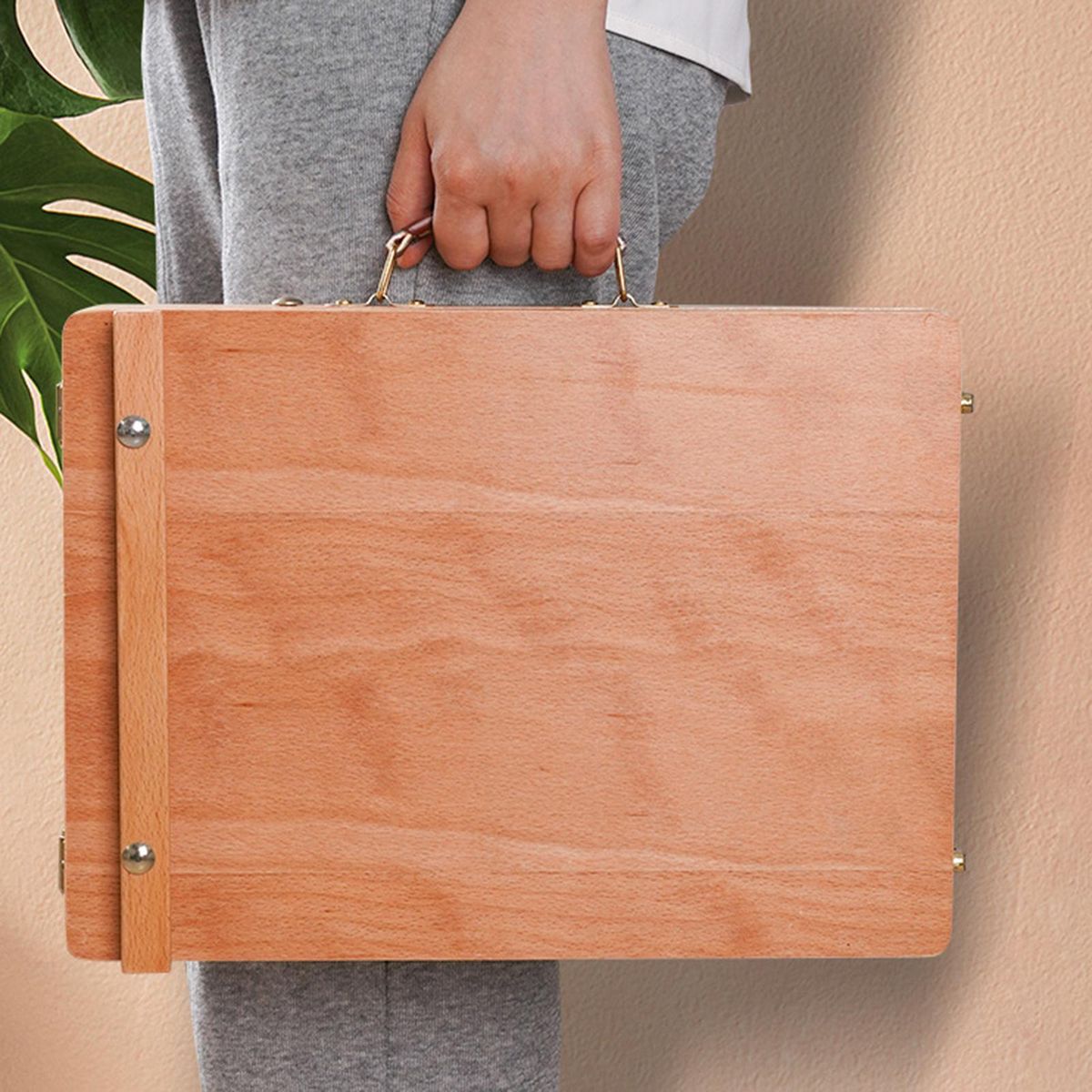 Wood Table Top Box Easel With Storage Portable Sketch Box