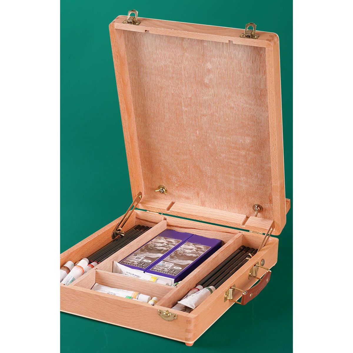 Wood Table Top Box Easel With Storage Portable Sketch Box