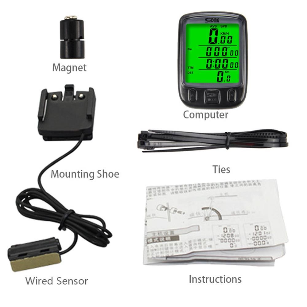 Wired Bike Computer Waterproof Bicycle Odometer Multi