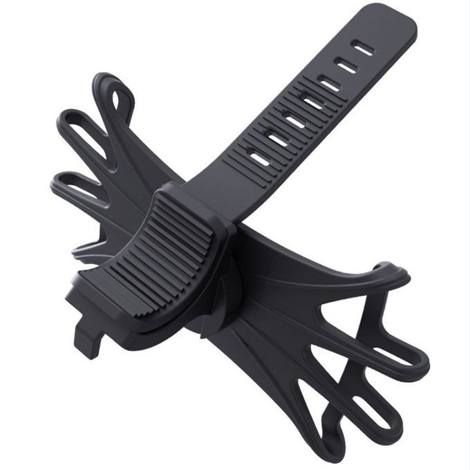 Universal Phone Holder Silicone Bicycle Mobile Phone Riding Bracket 360 Degree Rotatable Mobile Phone Riding Bracket Black