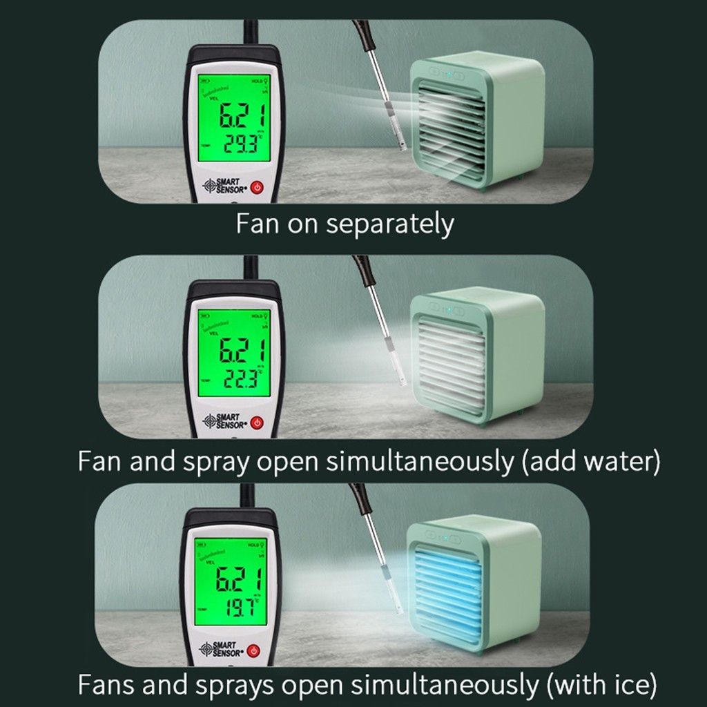 Portable #3 Office Rechargeable USB Air Water-cooled Humidifier Fan Fan Mini Air Desktop Cooling Purifier For Conditioner Cooler