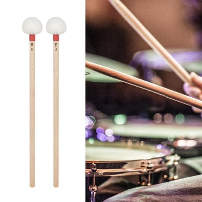 1 Pair Percussion Mallet Sticks For Xylophone, Instrument Parts Red