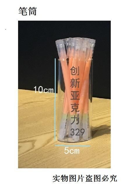 Acrylic round Pen Container Pen Eyebrow Pencil Writing Brush Marker Pen Cosmetic Storage Display Props