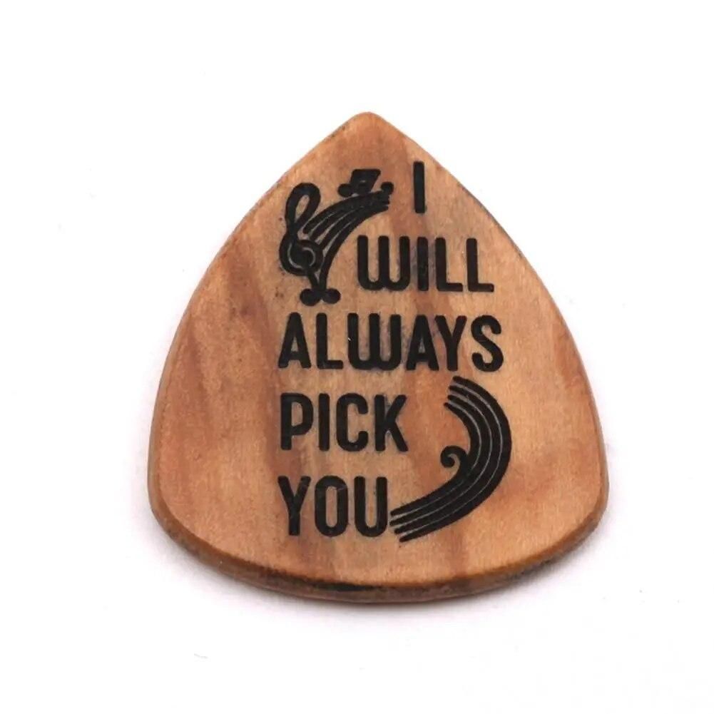 Guitar Pick Holder Suit Wooden Guitar Picks Case Delicate Guitar Picks Acoustic Electric Guitar Accessories Musical Instrument
