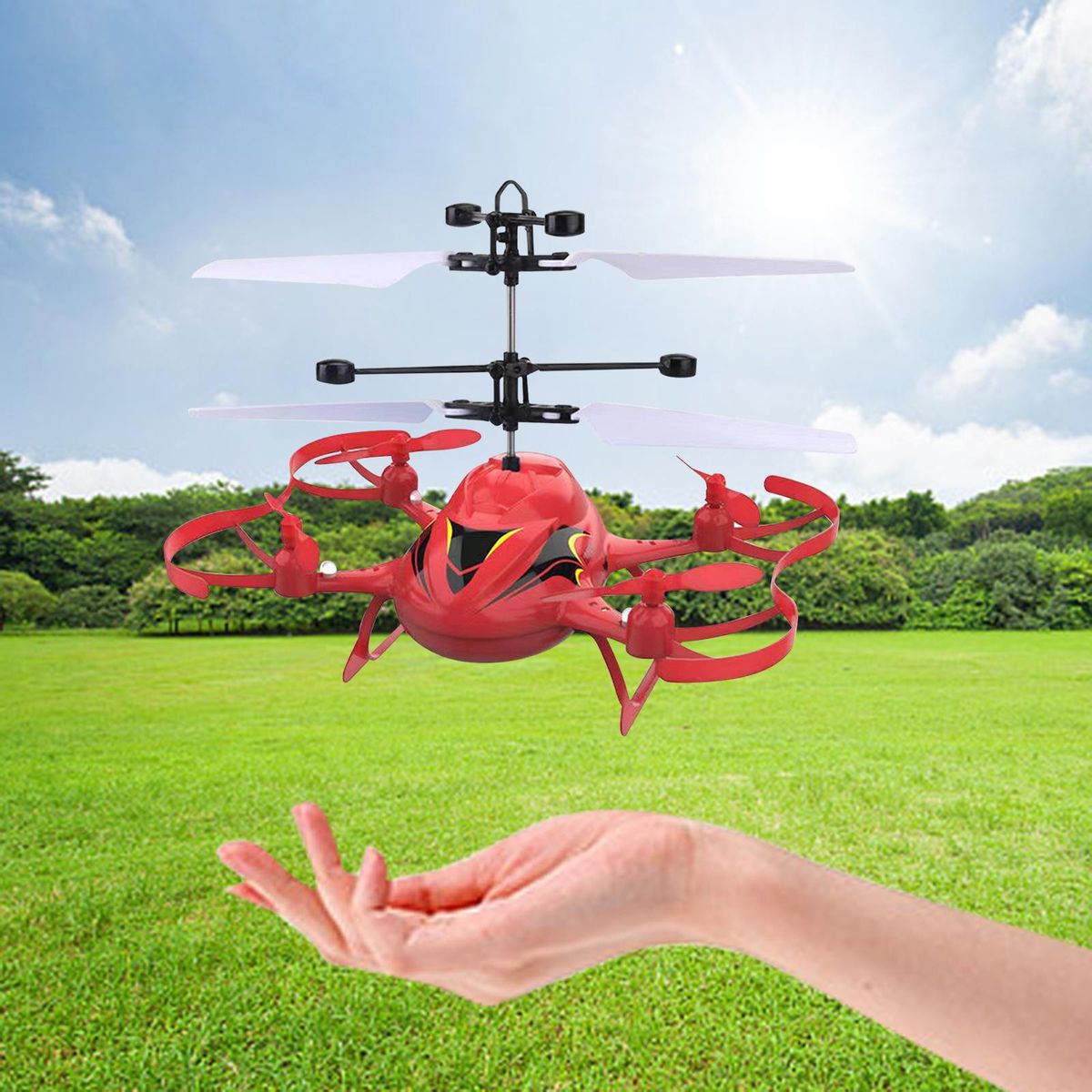 RC Induction Helicopter Toy USB Charging Airplane  A