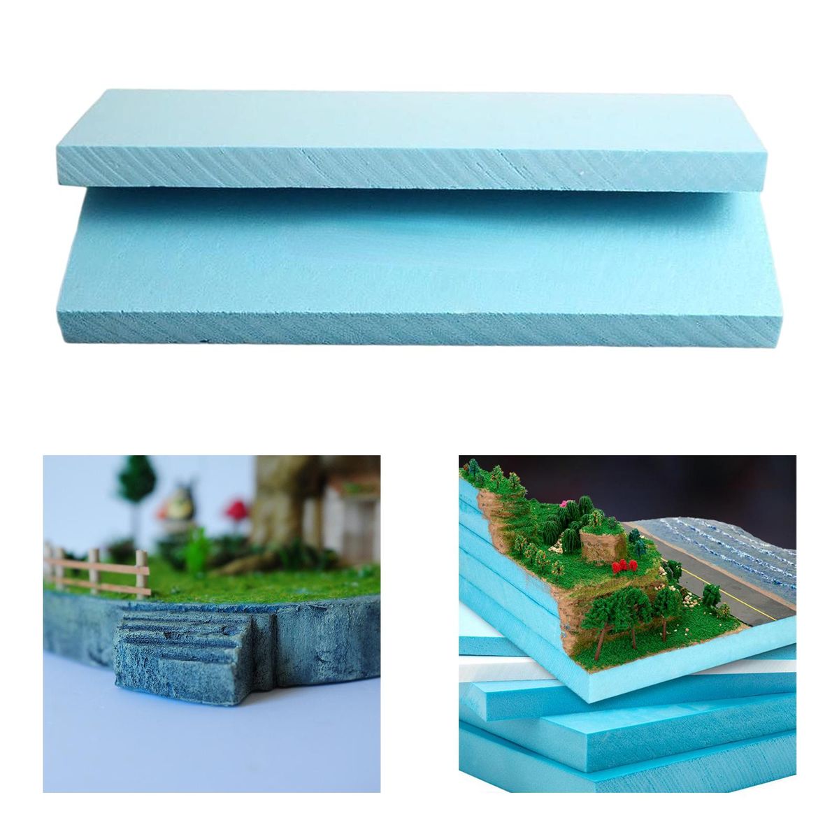 2x Miniature Craft Board Foam DIY Landscape Scenery