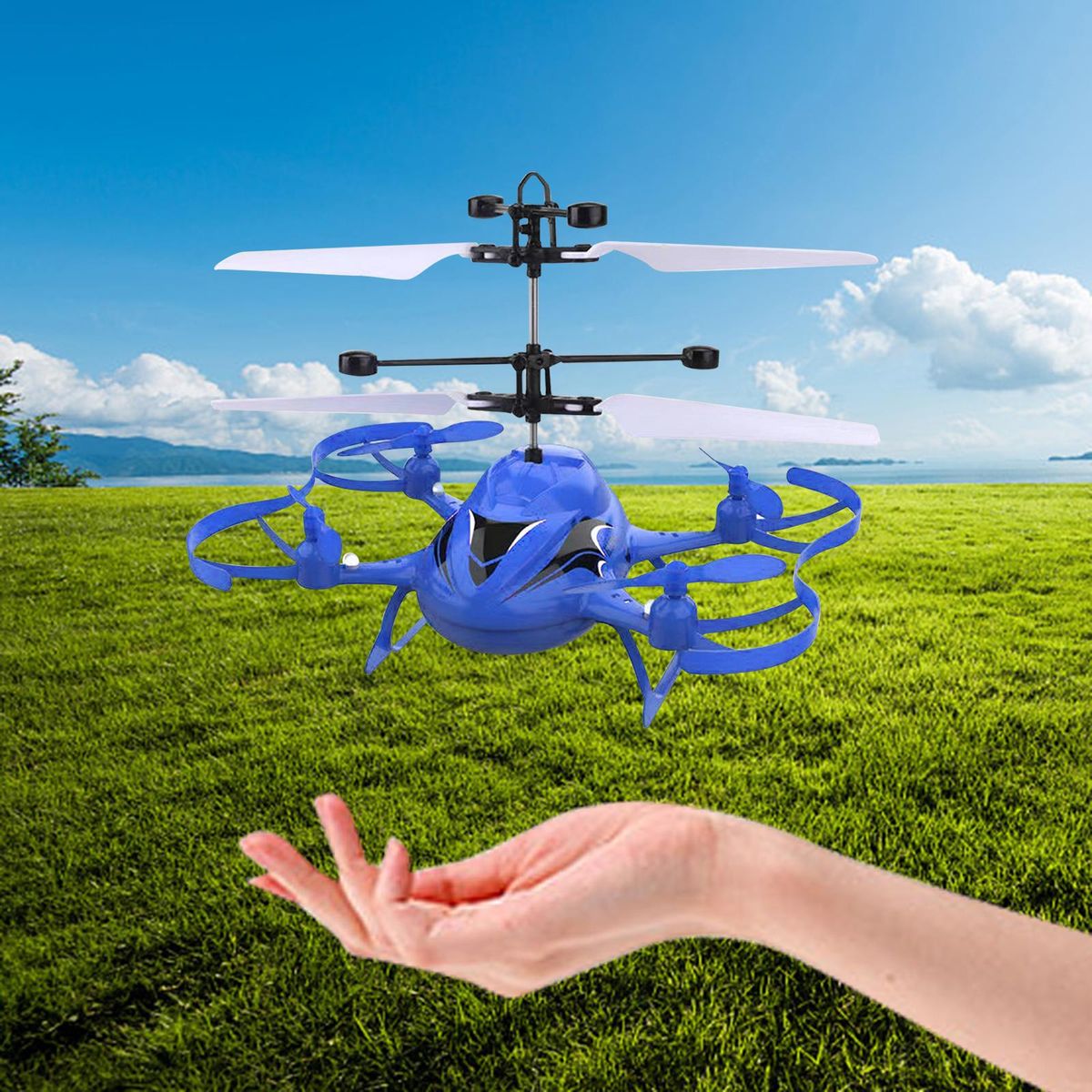 RC Induction Helicopter Toy USB Charging Airplane  B