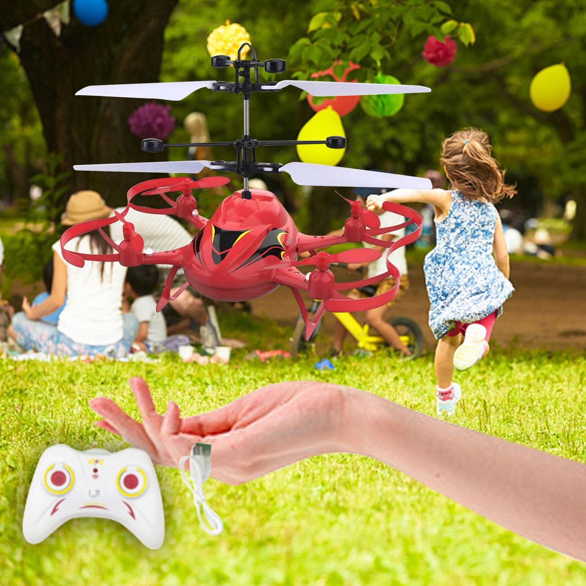 RC Induction Helicopter Toy USB Charging Airplane  C
