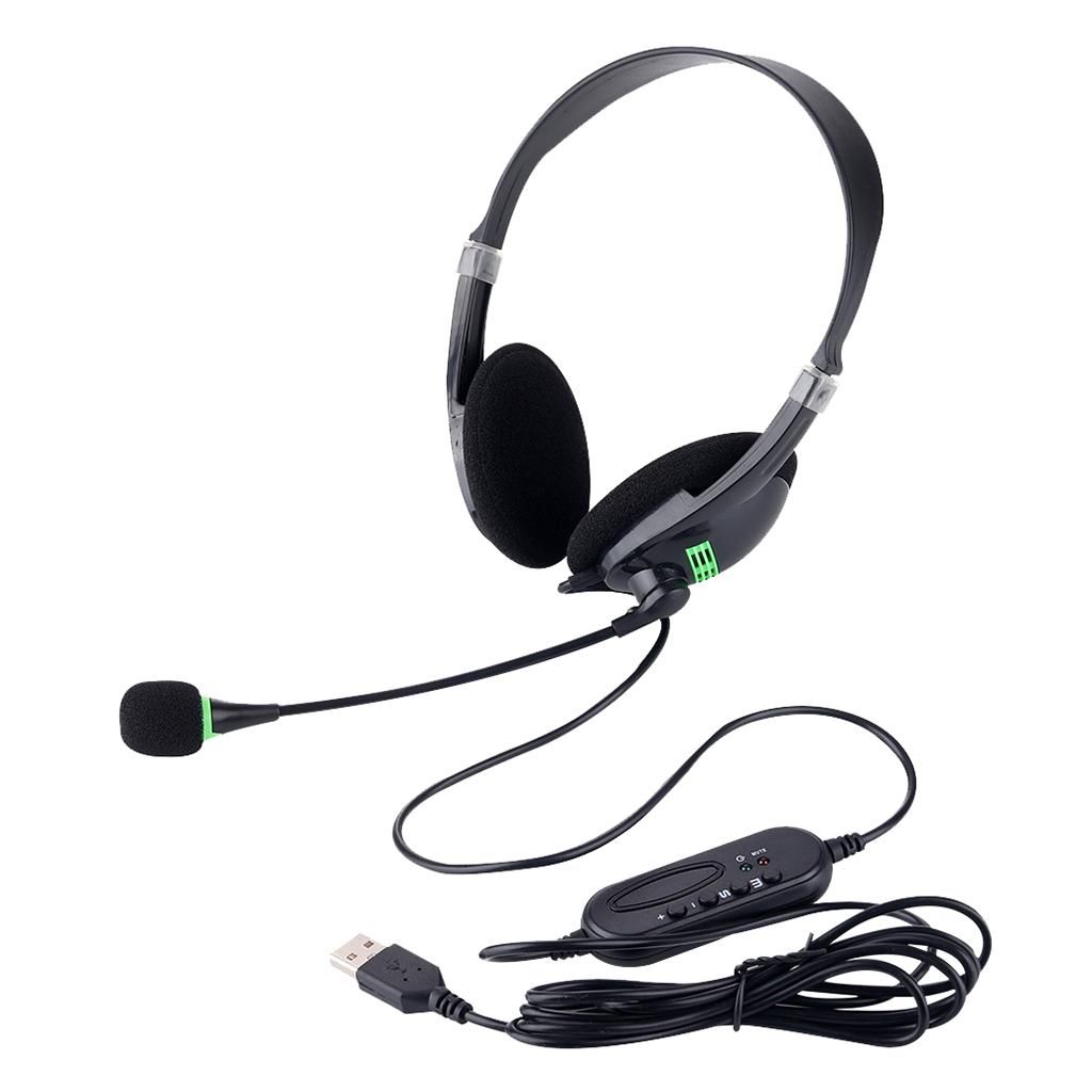 USB Headset With Microphone Noise Cancelling And