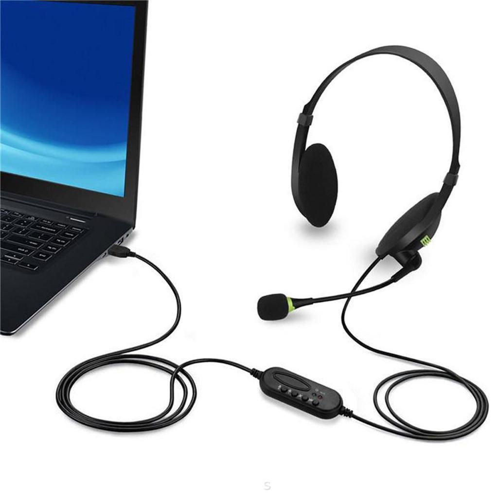 USB Headset With Microphone Noise Cancelling And