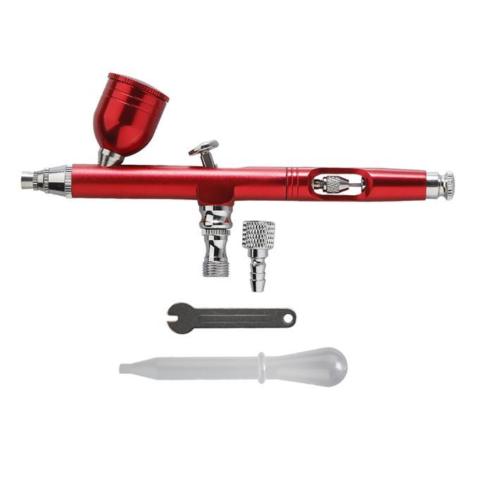 Portable Air Brush Set Cordless 7cc 0.3mm Nozzles Airbrush For Red