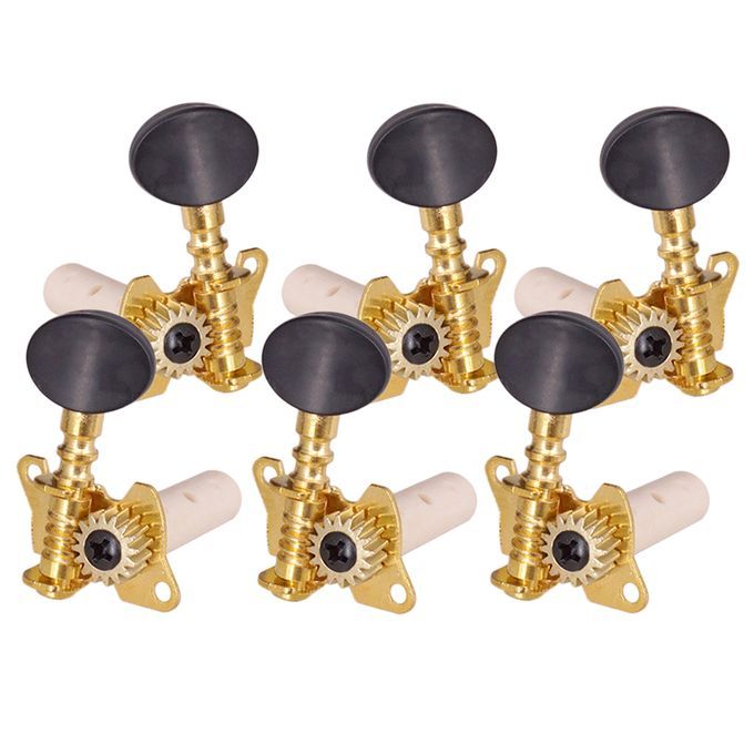 Instrument Replacement Open 3R3L Folk Guitar Tuning Peg Tuner Oval