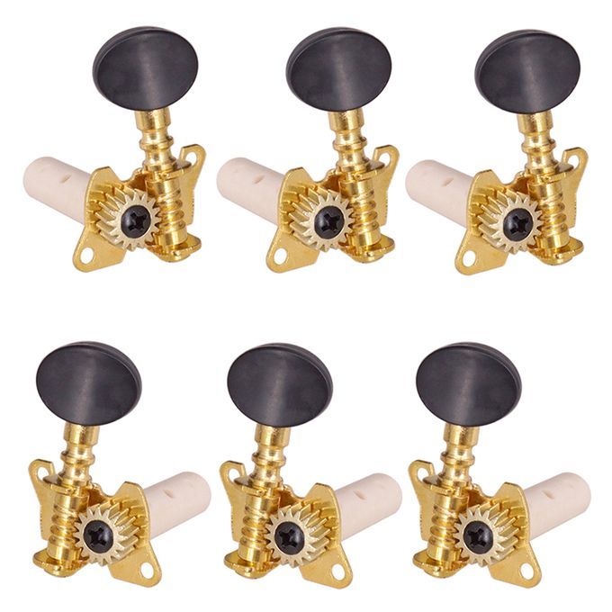 Instrument Replacement Open 3R3L Folk Guitar Tuning Peg Tuner Oval