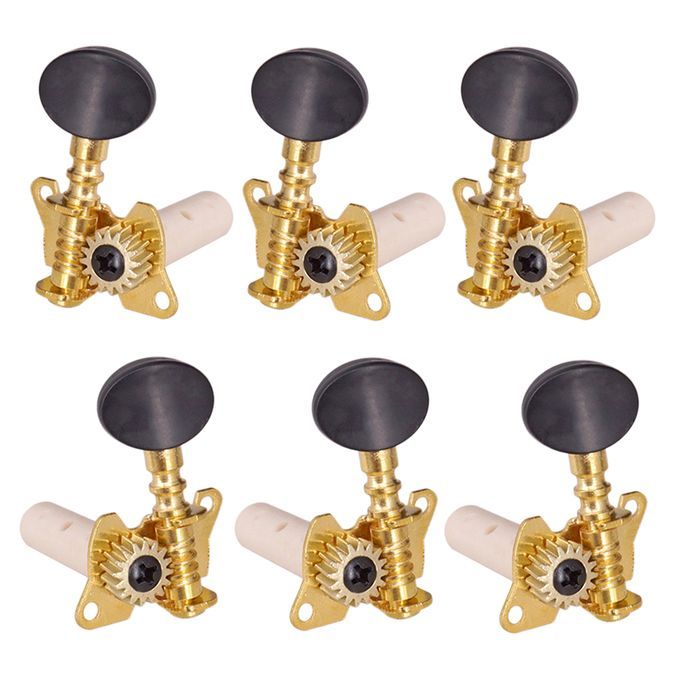 Instrument Replacement Open 3R3L Folk Guitar Tuning Peg Tuner Oval