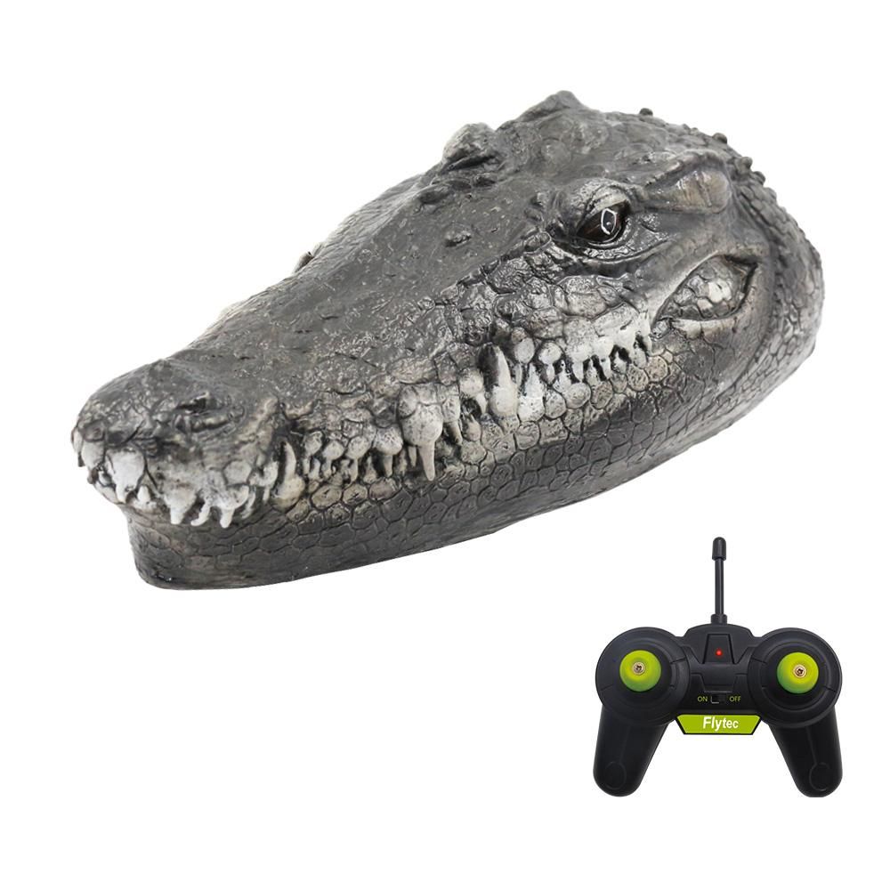 Flytec V005 RC Boat 2.4G Remote Control Electric Racing Boat for Pools with Simulation Crocodile Head Spoof Toy