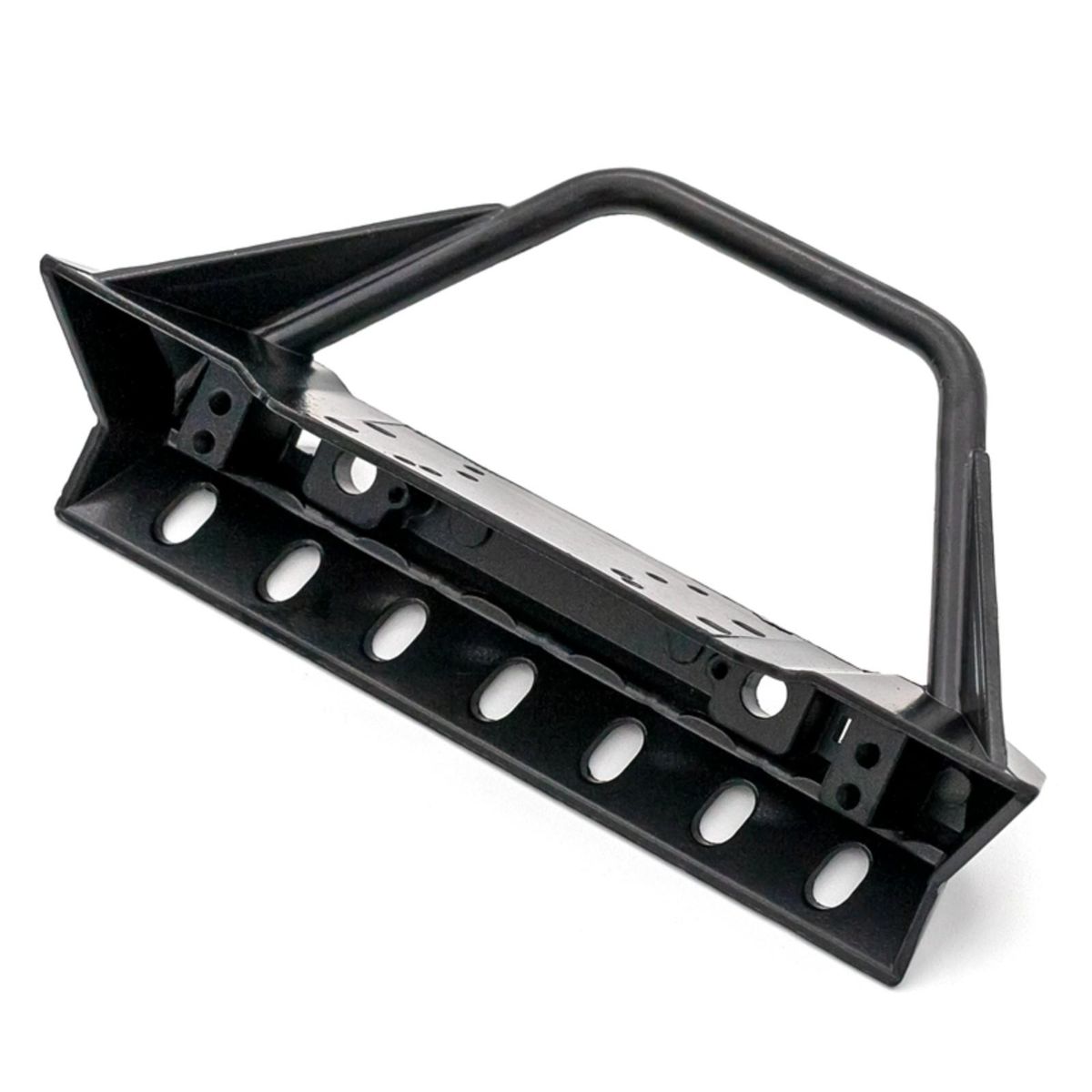 Remote Control  Bumper Metal Front Bumper with Tow Hooks and Lights freplacement for 1/10 Remote Control Crawler TRAX4 Axial SCX10 90046 90047 & SCX10 III AXI03007 AXI03003