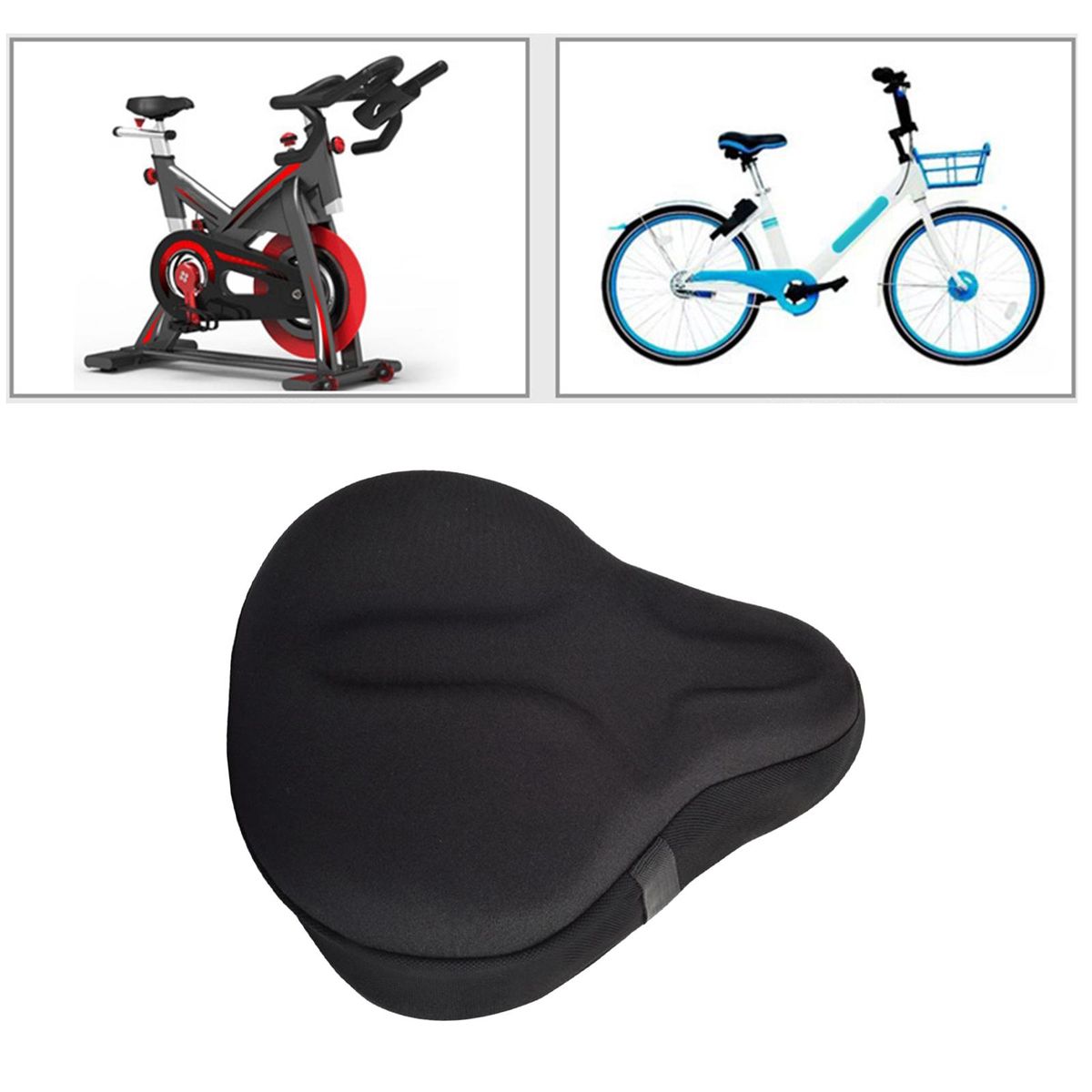 Extra Wide Bike Saddle Cruiser Seat Soft MTB Comfortable Mountain