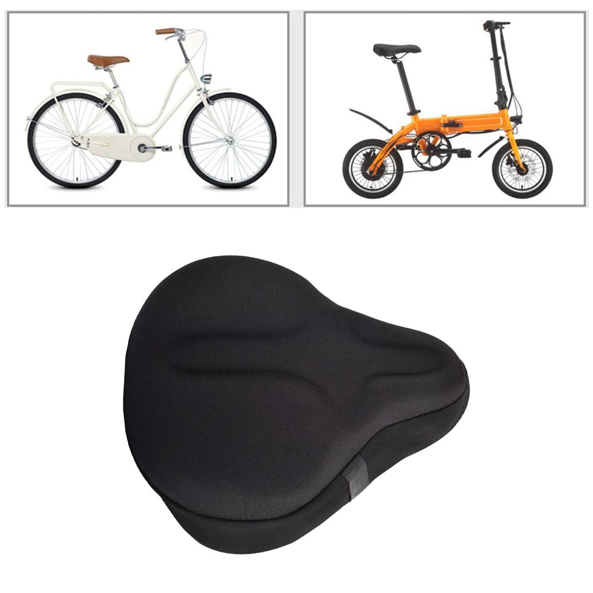 Extra Wide Bike Saddle Cruiser Seat Soft MTB Comfortable Mountain