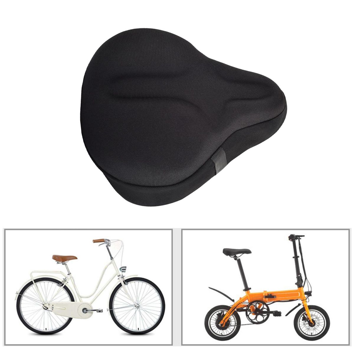 Extra Wide Bike Saddle Cruiser Seat Soft MTB Comfortable Mountain