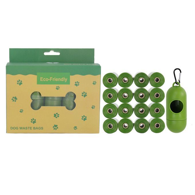 Doggy Waste Dog Poop Bags W/ Dispenser Leak-Proof Unscented 16 Rolls