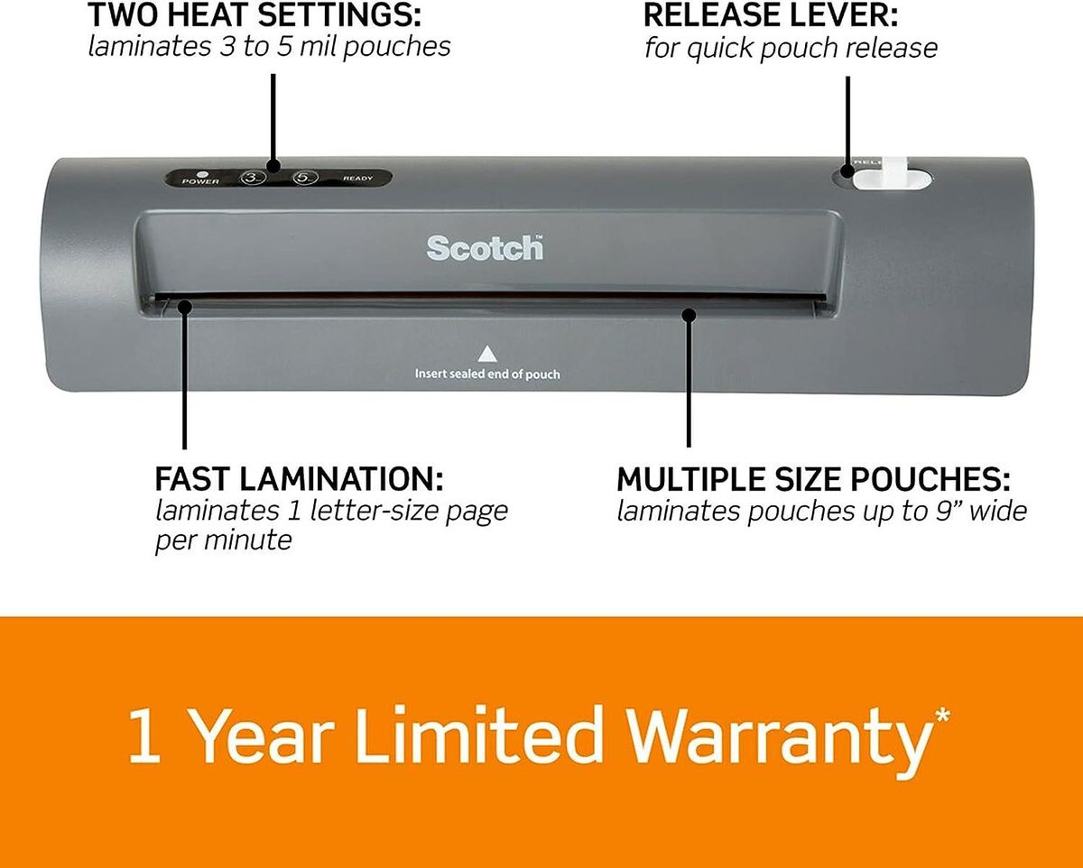 Scotch Thermal Laminator, 2 Roller System for a Professional Finish (TL901X)