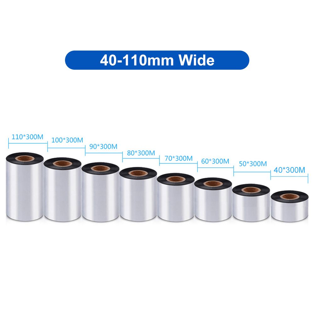 1 Roll Thermal Transfer Wax Ribbon Width 40-110mm * 300m