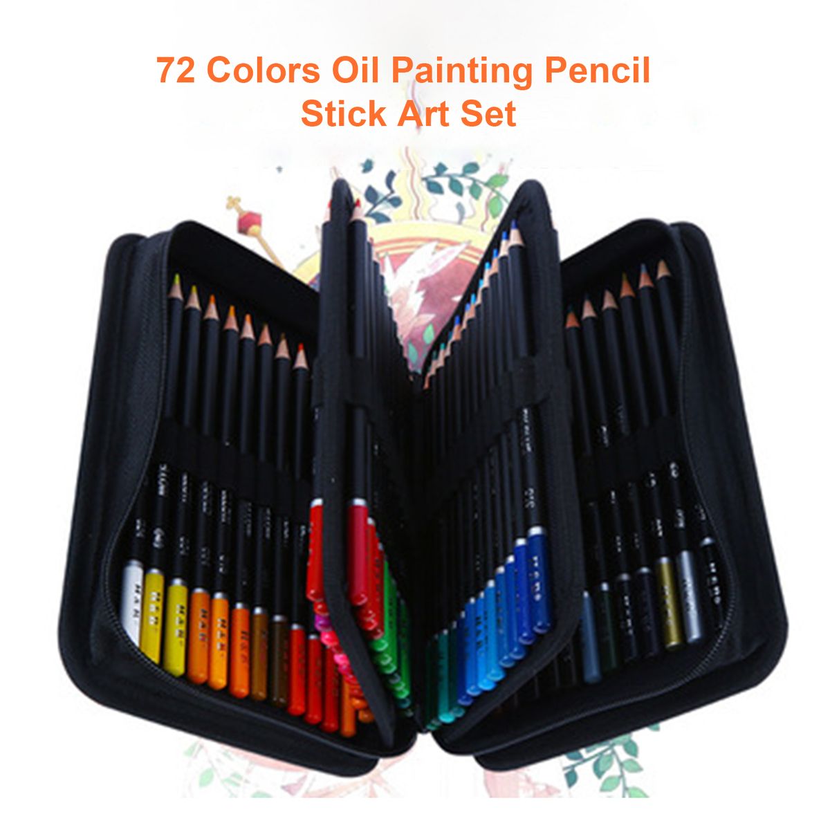 72 Colors Oil Painting Pencil Stick Art Set Kit