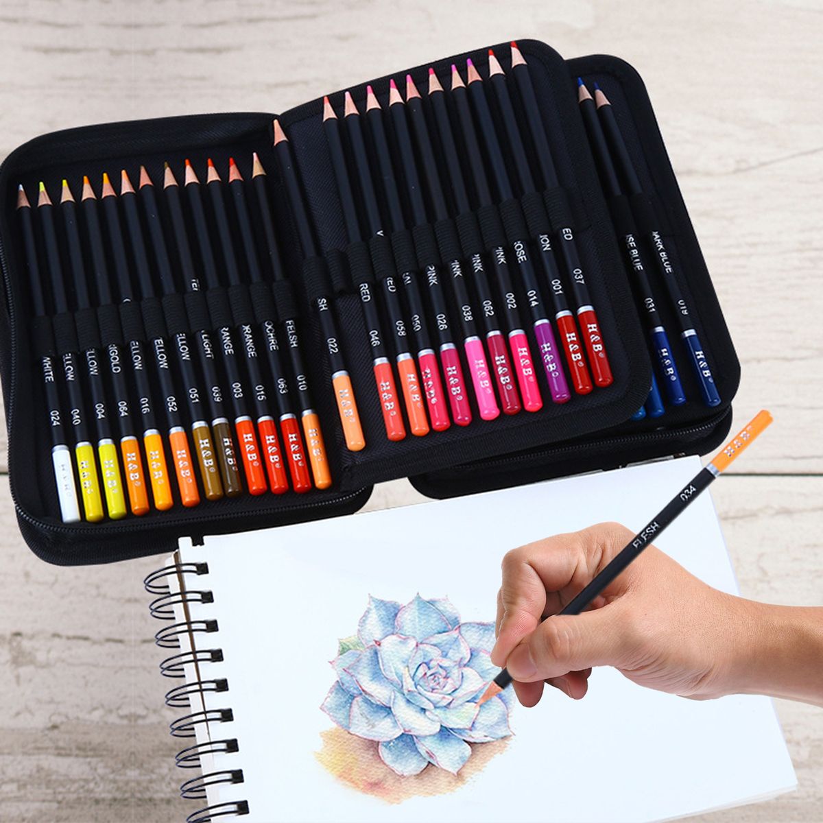 72 Colors Oil Painting Pencil Stick Art Set Kit